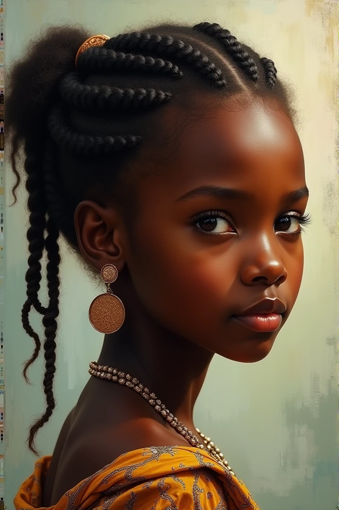 Wallpaper of the Little Black Girl of 2years in 16k ,artist Kobra,realism,extreme details,