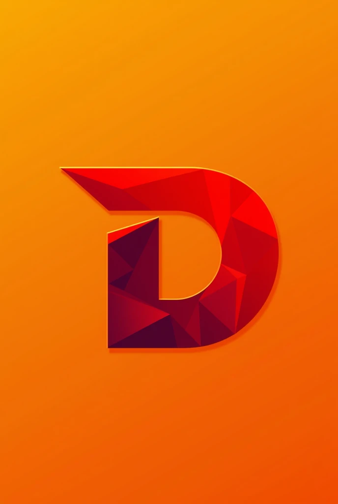 Red logo with the letter D with an orange background