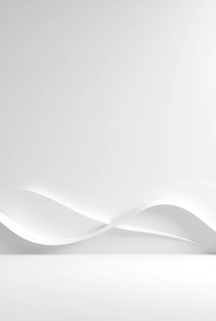 Abstract White minimal empty room background with waves on the wall 