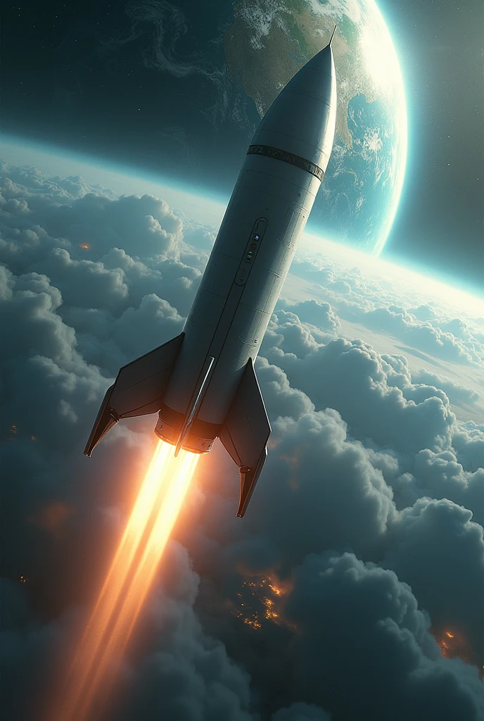 Rocket arriving at an Earth-like exoplanet