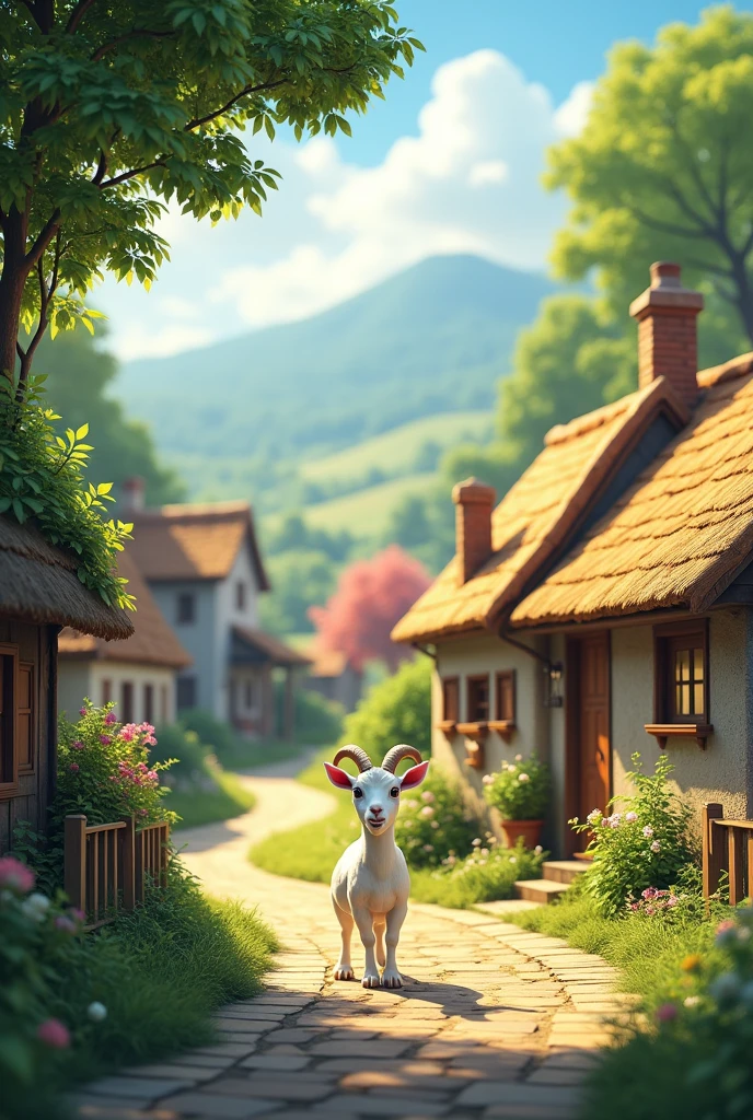 In village
Also there goat