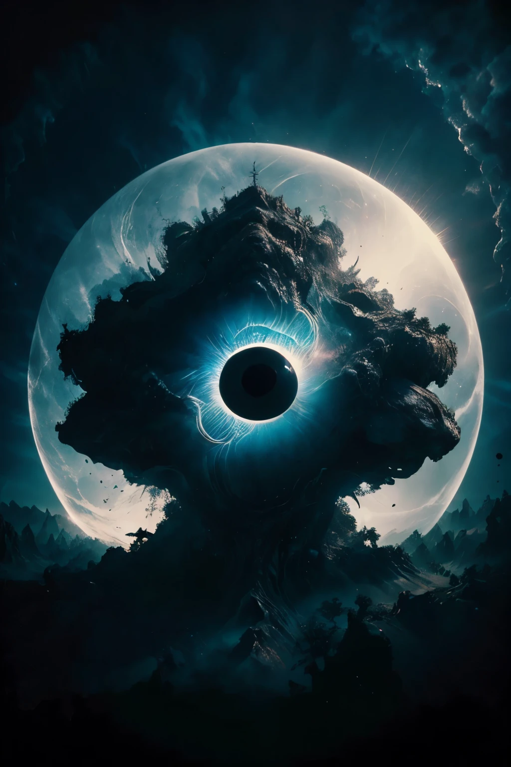In their bestial form, they have colossal claws that allow them to have duplicate upper limbs., noseless, whitish appearance and it is as if they carry tree spirits in their bodies that hang like a cloak, his eyes are two deep, round black spheres. 