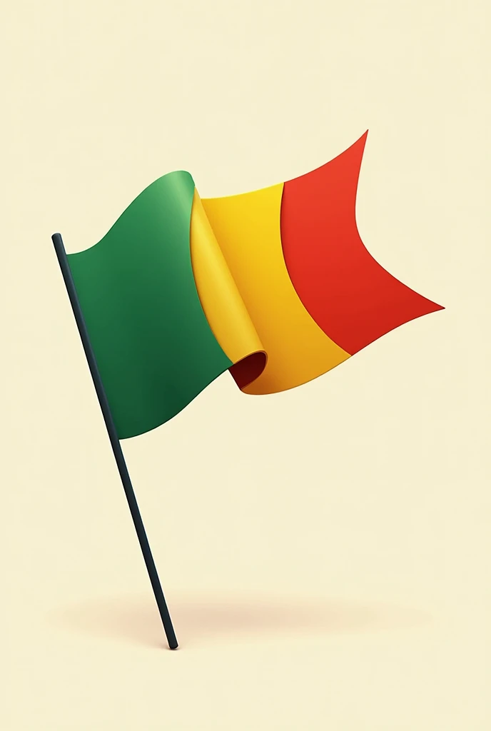 flag colors tilted green yellow and red no stars HAPPY INDEPENDENCE DAY.