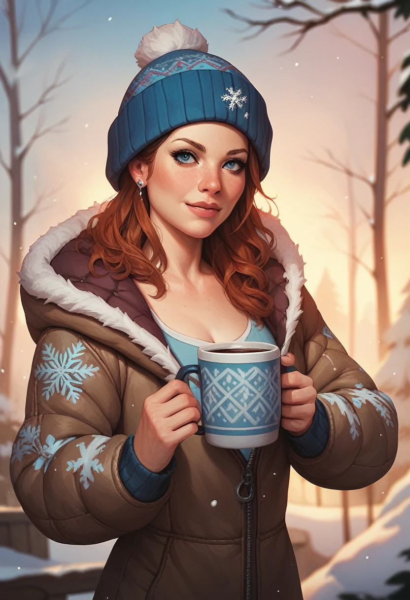 Woman  fun winter games 