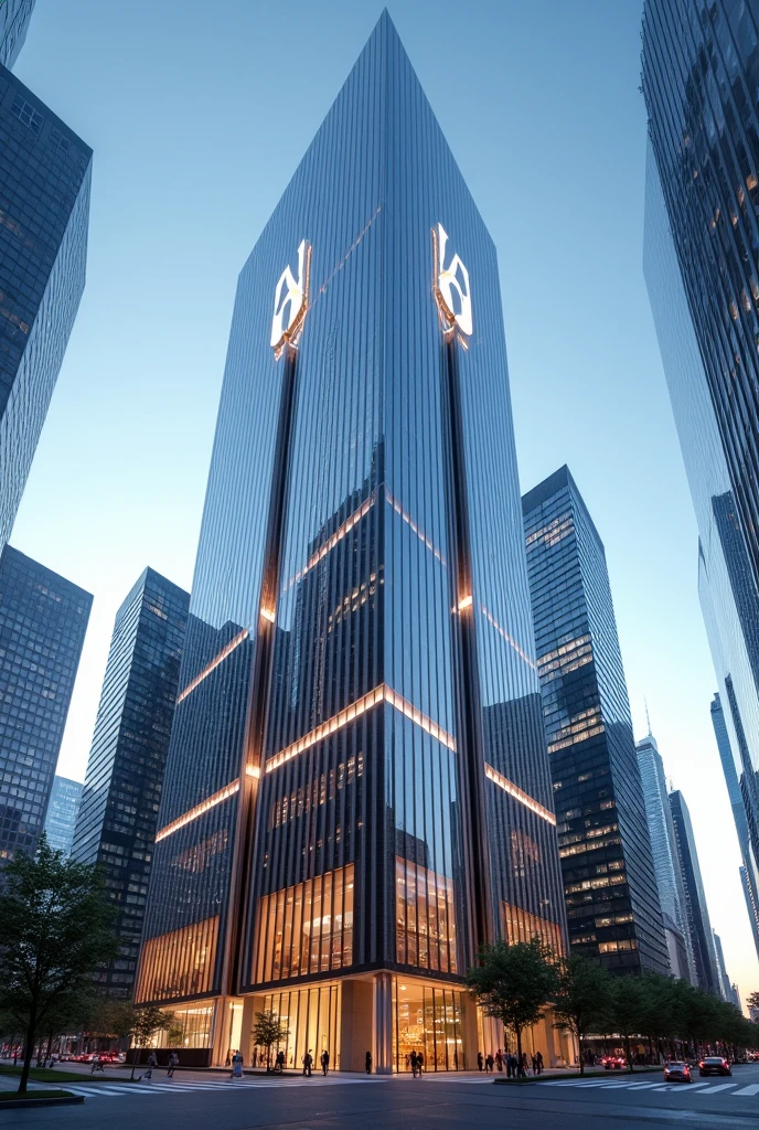 Generate a big building with the logo RUIMILAS