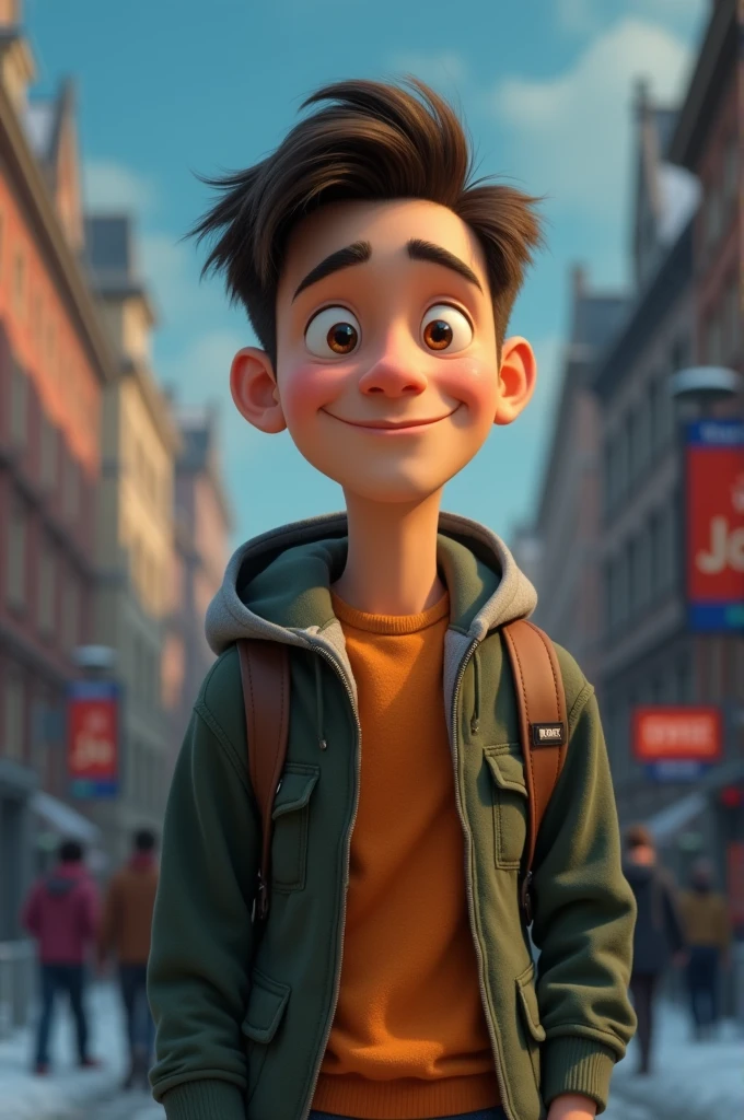 An animated given man