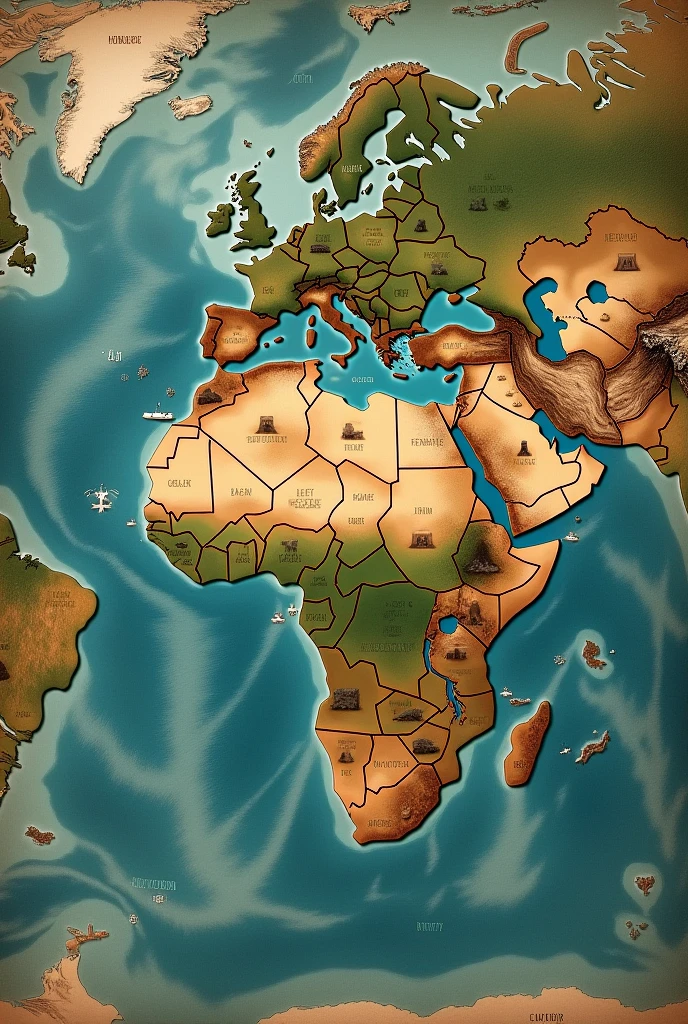 1. World Overview:
Map Size: Define whether the map will cover a continent, a hemisphere, or the whole world.
Map Style: realist, stylized, Fantastic, etc.
2. Continents and Regions:
Name and Description of Continents: List the major continents and provide a brief description of each., including weather, geography and distinctive features.
Internal Regions: Details the geographical and cultural characteristics of each region within the continents.
3. geography:
mountains: Location and extent of mountain ranges.
Rivers and Lakes: Major rivers and lakes, including their length and how they affect the environment.
Deserts and Forests: Location and size of arid and forested areas.
Water Frames: oceans, seas and other bodies of water.
4. Cities and Capitals:
Names and Location: Exact location of major cities and capitals.
Key Features: Brief description of each city, including its strategic importance, cultural and economic.
5. Trade Routes and Roads:
Main Routes: Connections between major cities.
Secondary Paths: Minor routes for trade and transport.
6. Mythical and Magical Areas:
Location of Temples and Ruins: Locations of sacred or magical places.
Special Magic Zones: Areas where magic is most powerful or unusual.
7. Conflict and Danger Zones:
Unexplored Lands: Potentially dangerous or mysterious areas.
Historical Battlefields: Major conflict sites.
8. Natural resources:
Mining Regions: Location of mines and mineral resources.
Agricultural Areas: Fertile land and cultivated areas.
9. Cultural and Social Aspects:
Areas of Cultural Interest: Iconic places like gyms, libraries, and art centers.
Ethnic and Cultural Diversity: Different areas inhabited by different cultures.
10. Technical Parameters for AI:
Map Resolution: Necessary detail on the map (high, media, low resolution).
scale: Proportions and dimensions