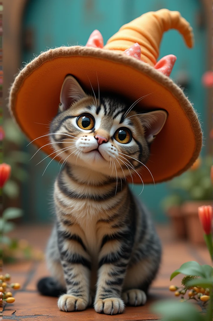 A cat with a hat