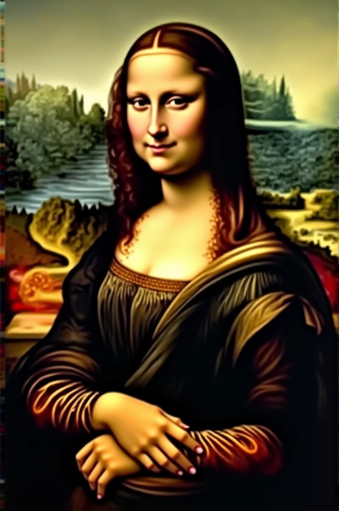 Mona Lisa with stroke