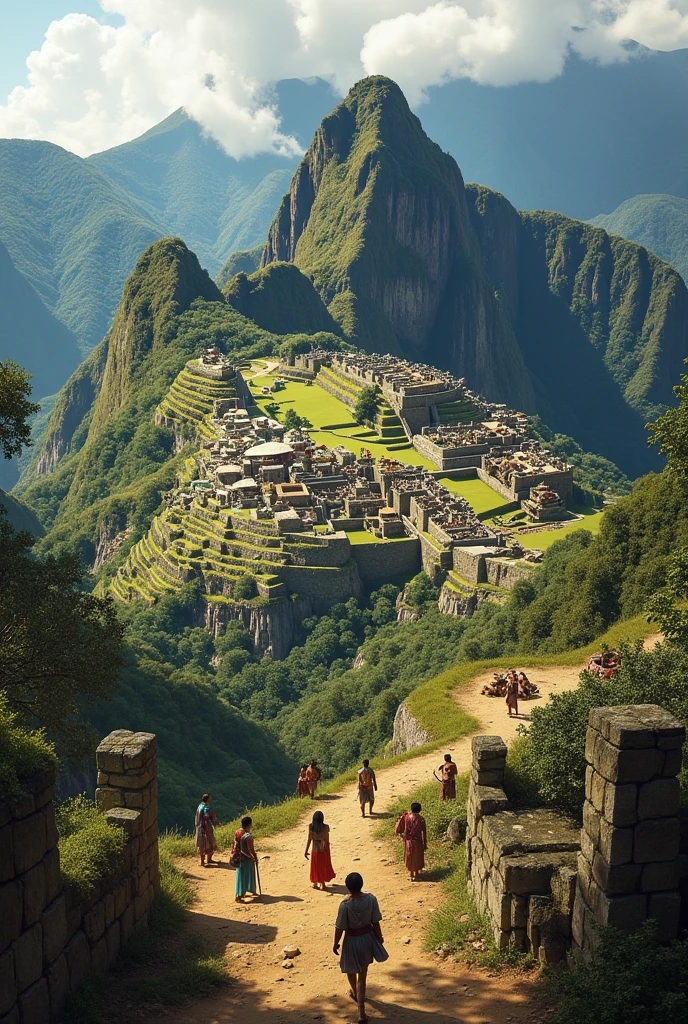Highly organized and complex Inca society with an economy based on agriculture, hydraulic engineering, mining and trade.