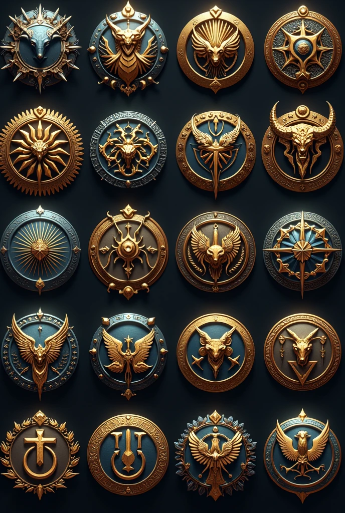 Make 20 unique powerful emblems