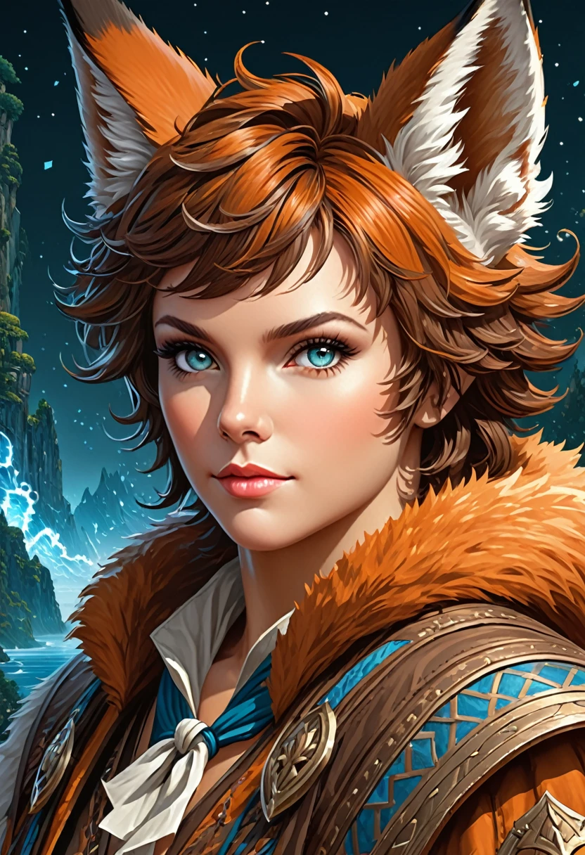 Anthropomorphic masculine fox-satyr mage. Official Art – An Award-Winning Digital Masterpiece In 4K Ultra HD, Extreme Detail And Intricate Realism. Symmetrical Face. This Concept Art Brought To Life By The Hands Of Artists Like Wlop & Artgerm In A Stunning 2D Vector Illustration. Background Is A Panoramic Vista.