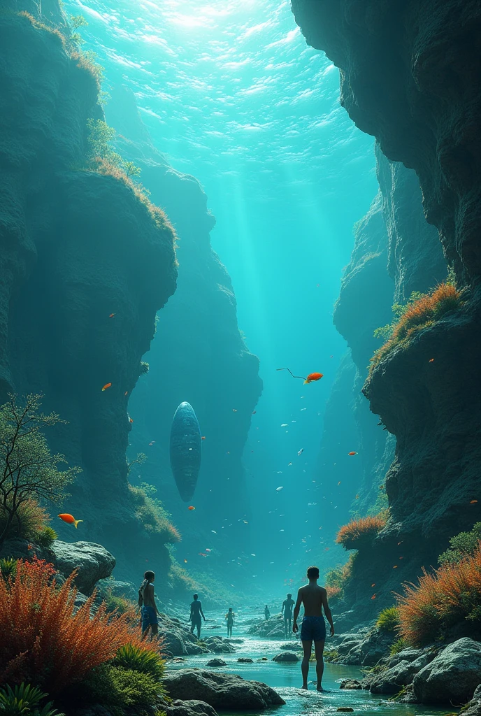 Create the setting of a planet where the species that inhabits it is a species of aquatic human that evolved to live in marine or coastal environments.. They developed adaptations such as interdigital membranes, Greater lung capacity and the ability to metabolize oxygen dissolved in water.
Extraterrestrial living in the place, a description of the anatomy of each species and the animals and vegetation of the place. That species have biological logic. And they are based on an evolutionary theory.