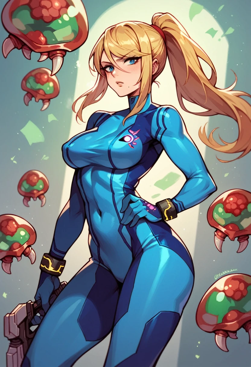 Woman  samus anran metroid suit 