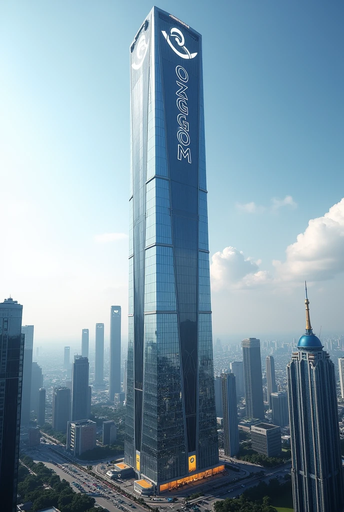 Generate a big tower with the logo ONGOM TOWER