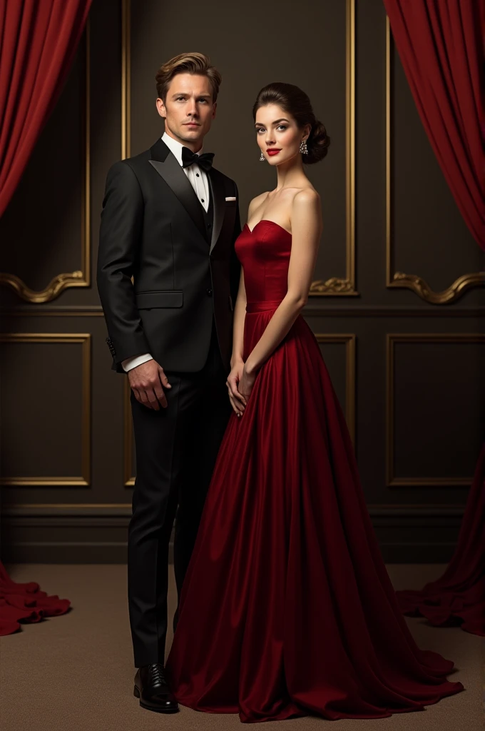 Woman and man dressed elegantly