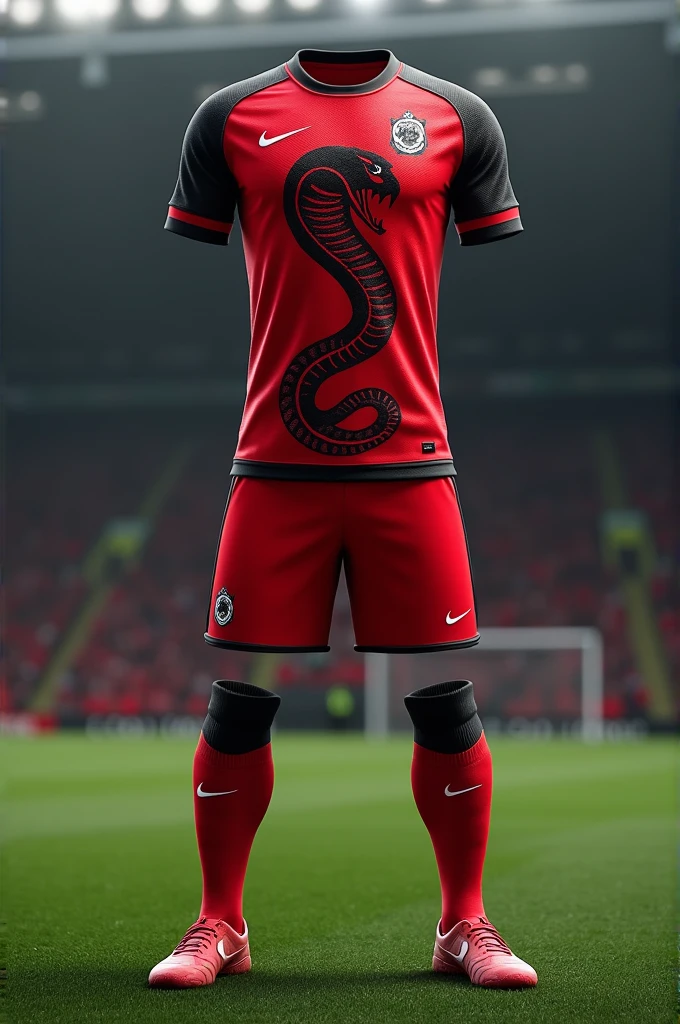 Generate me a football kit for Red Cobras