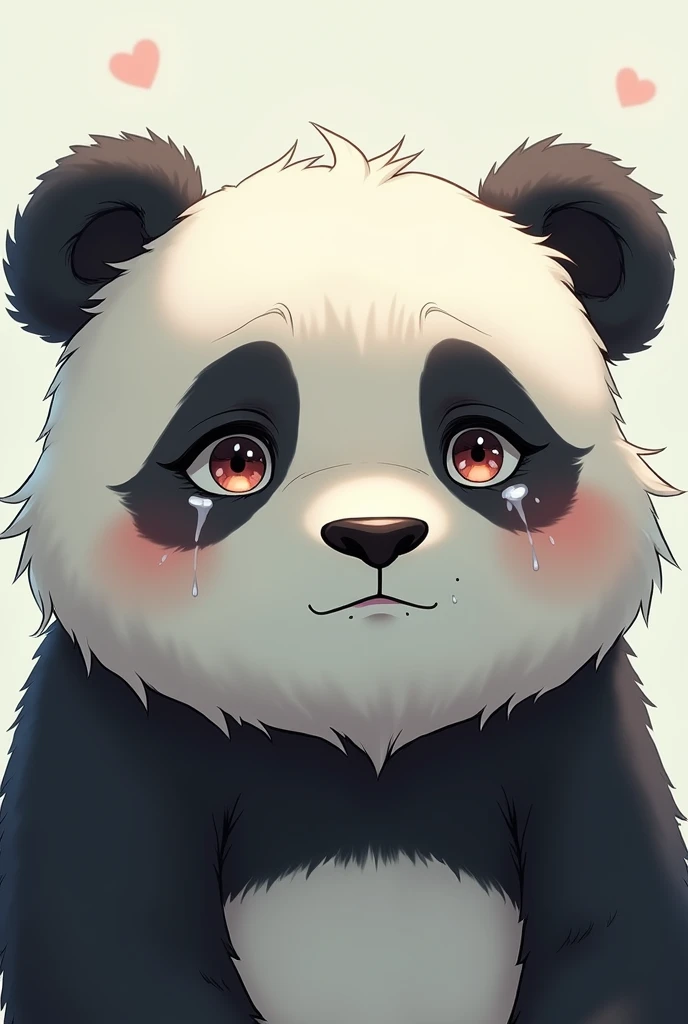 Panda anime face eyes tears