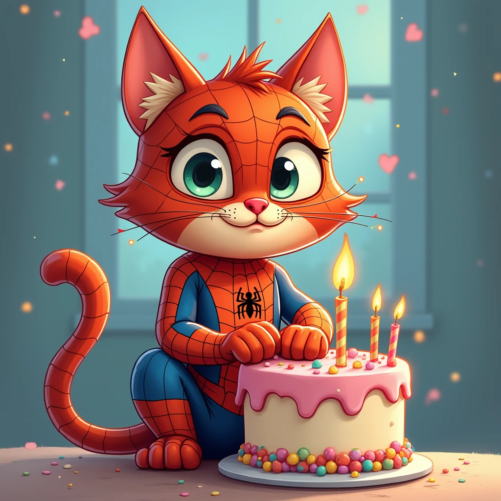 CAT SPIDERMAN BIRTHDAY BOY CARTOON