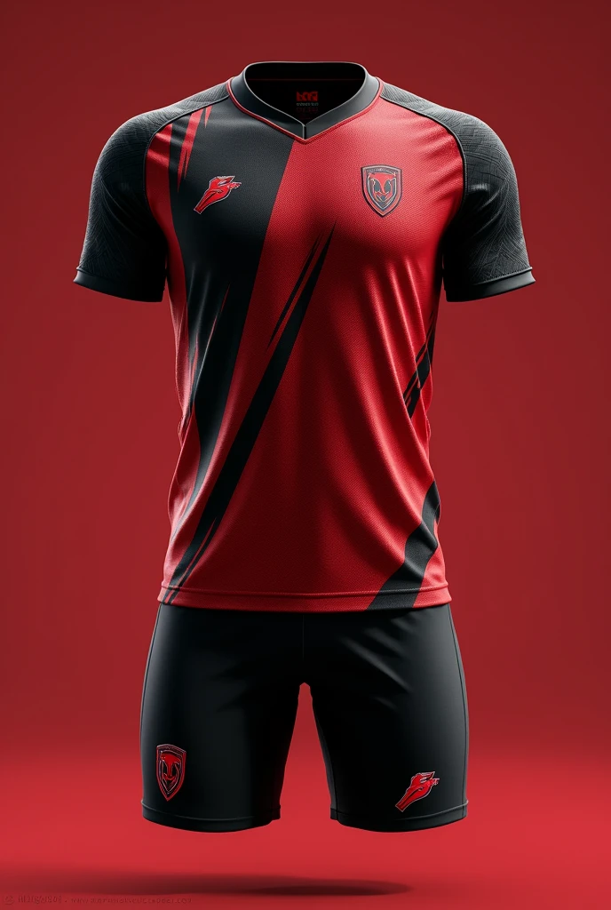 Generate me a football kit for Red Cobras