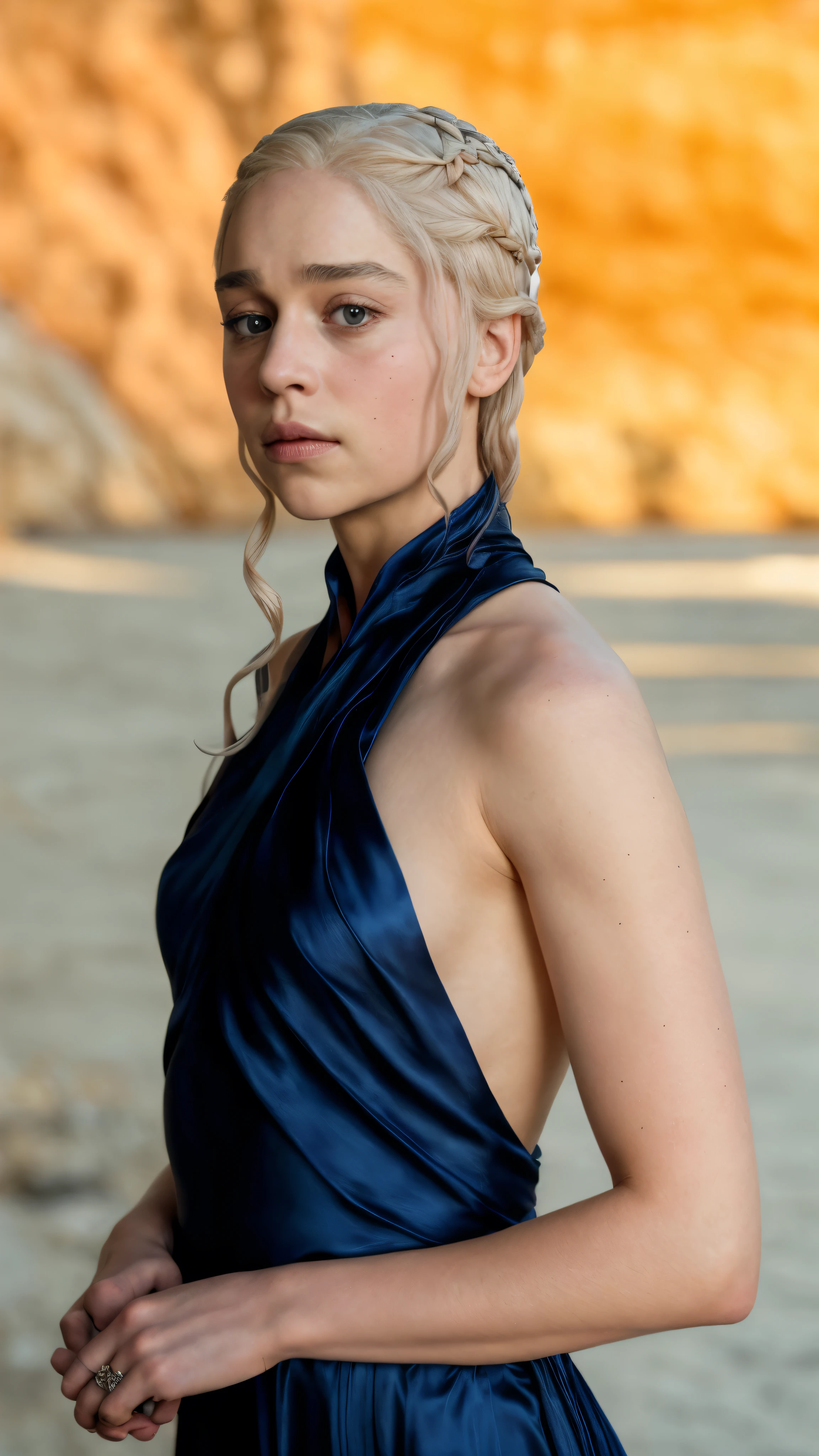 masterpiece, stunning portrait photo of khls woman, sleeveless, erotic costumes, sensual satin dress, game of thrones inspired costumes, compelling, cinematic, extremely gorgeous, stunning beauty, 
  