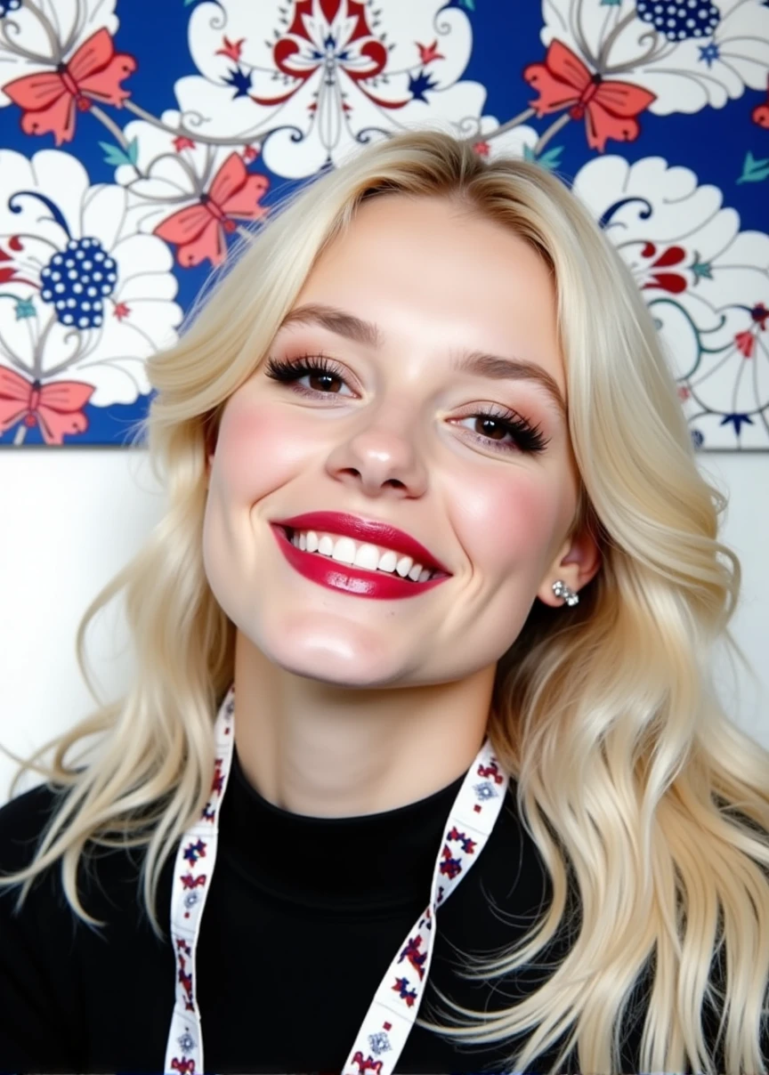 (amateur 1.2), amateur photo of 28 years old blonde Finnish girl, long whitish blonde hair, Low exposure, low lighting, unprofessional natural lighting, realistic lighting, female with very low freckles on her face and black eyes with hyperrealistic eye lashes, hyper realistic skin all over her, beautiful face, detailed face, image noise, low visible impurities, detailed skin texture, low detailed skin pores,low impurities on the face, details eyes, eyebrow details showing each individual hair, very minimal and slight redness and imperfections around eye lids, low quality lighting, no light on, 32C breasts, slightly smiling, realistic skin, sultry face, normal black eyes, heavy makeup, wearimg shiny red lipstick, posing slutty in room of a middle class apartment in Amsterdam, wearing expensive jewelry, wearing high heels, wearing lingerie, realistic lighting, full body picture taken by another person
