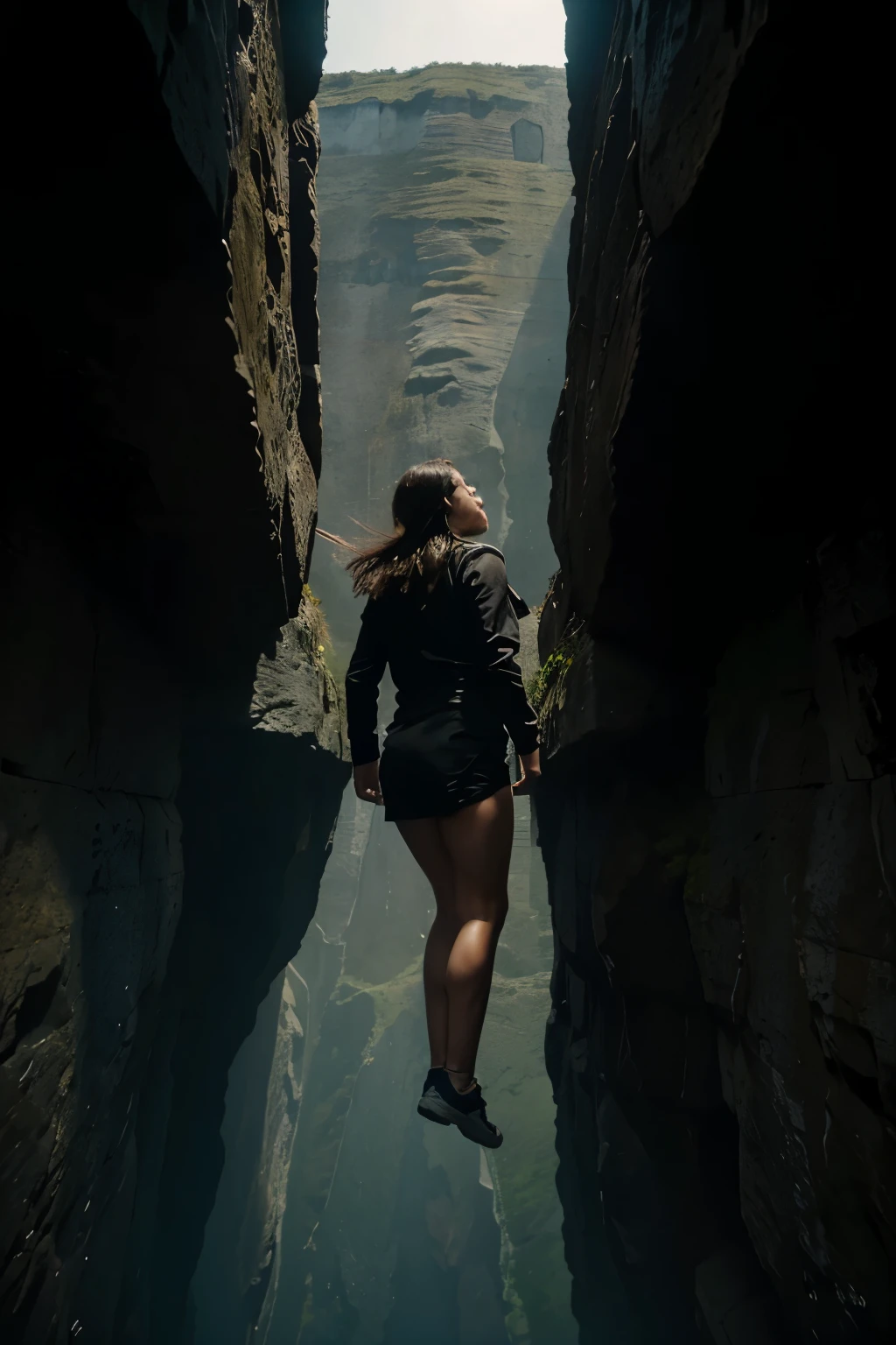 Looking into the abyss, about to jump