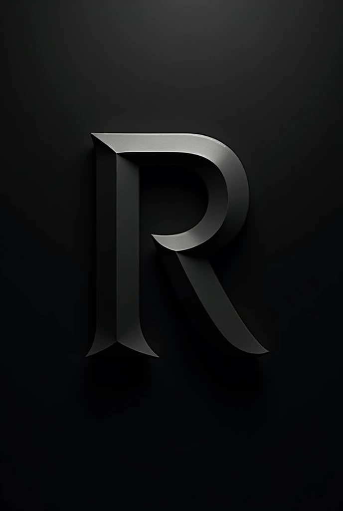 A black background with a letter R