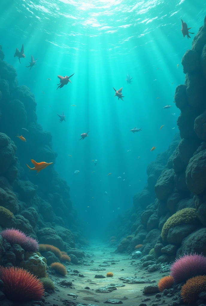 pollution, under the sea, bottles, dirty, disney, pixar style