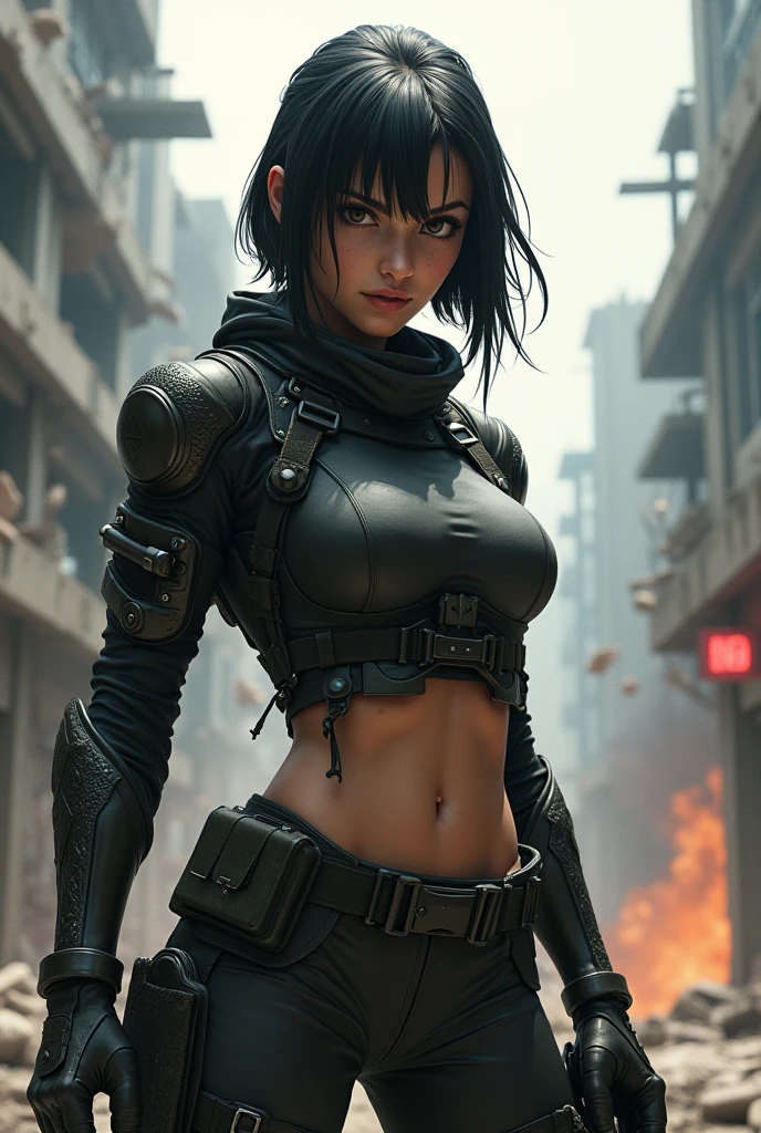 Combat girl' long bob hair style age 20to 25