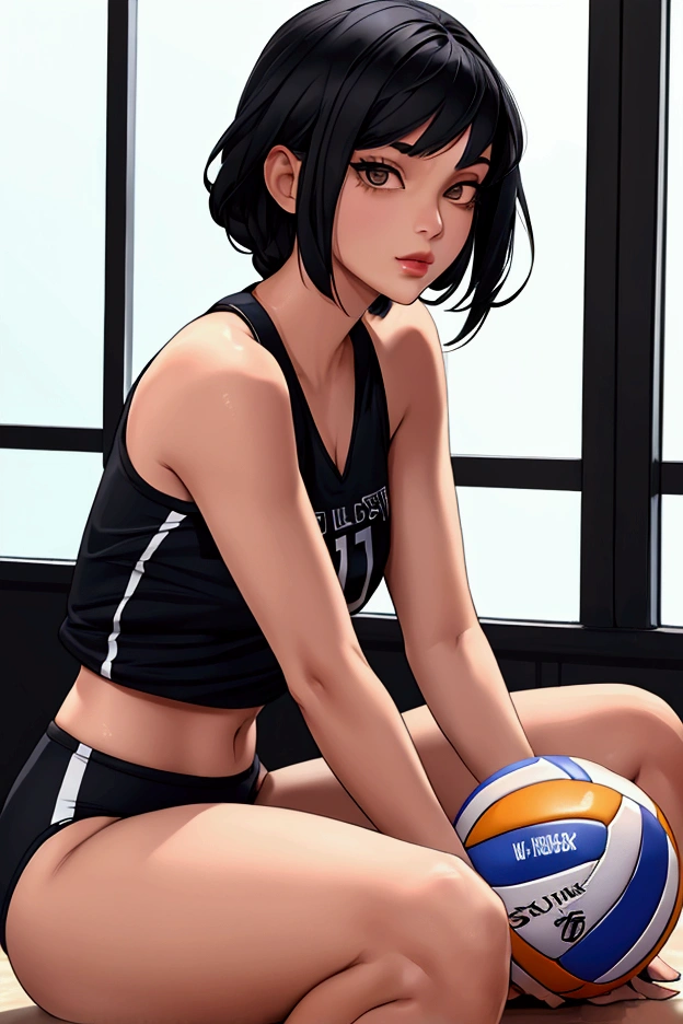 masterpiece, Highest quality, Pixiv, Cool girl, , ,See-through micro bikini, , Two-tone silver and black hair, Shortcuts, Blunt bangs, Straight bangs, Colored contact lenses eyes, gal,Wear basketball shoes, Improve,()(Beautiful Nippless in panties)(lookihe camera)、Belly piercing,Big Breasts,((((Stradead your legs,Fleshy crotch,Woman applying oil to her body,lotion:2.6,Glowing Skin:1,5,,(Wet crotch:1)Showing underboob((orgasm:1.2)own Skin:1.4,(Playingadult toys,