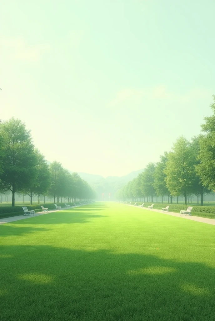 Flat park image without trees