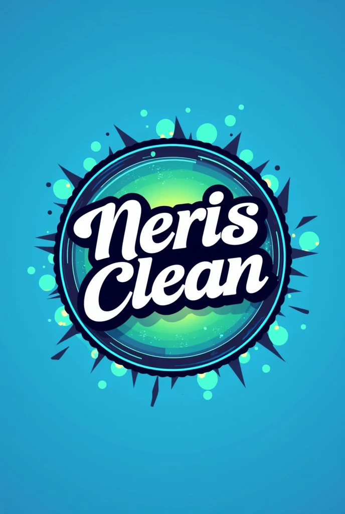 A car wash logo with the name neris clean in color 