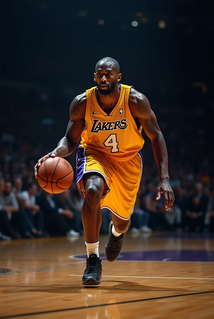Kobe Bryant dribbling a basketball