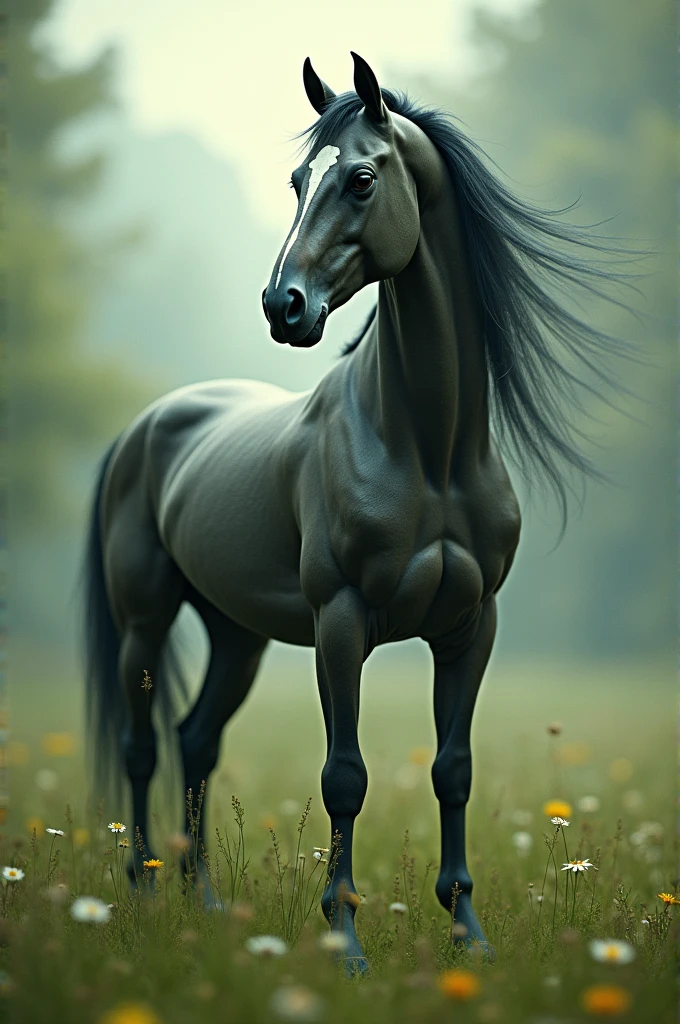 A horse with a human head