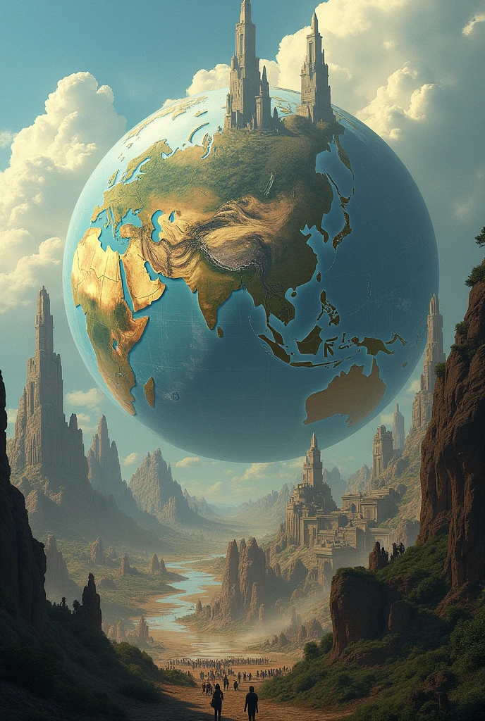 The planet with the countries