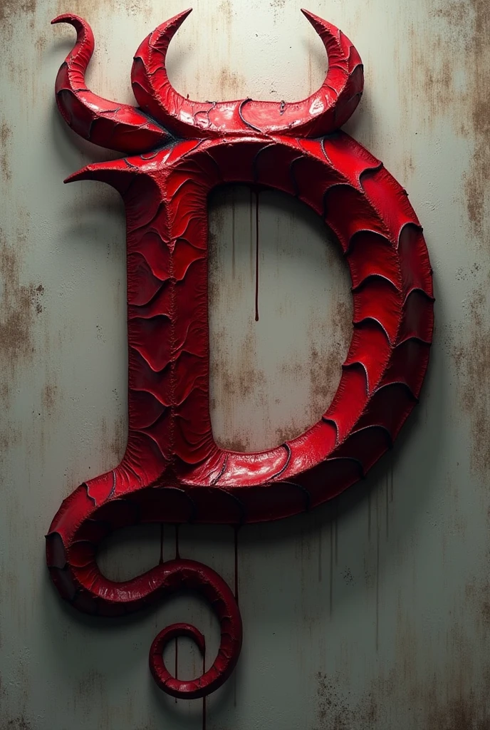 (logo design) evil logo, a sexual striking red letter D, adorned with sharp, menacing demon horns, and a sinuous tail extending from the base, dynamic and bold, emphasizing a dark theme, glossy finish, high-resolution, creating an impression of malevolence and power. No background.