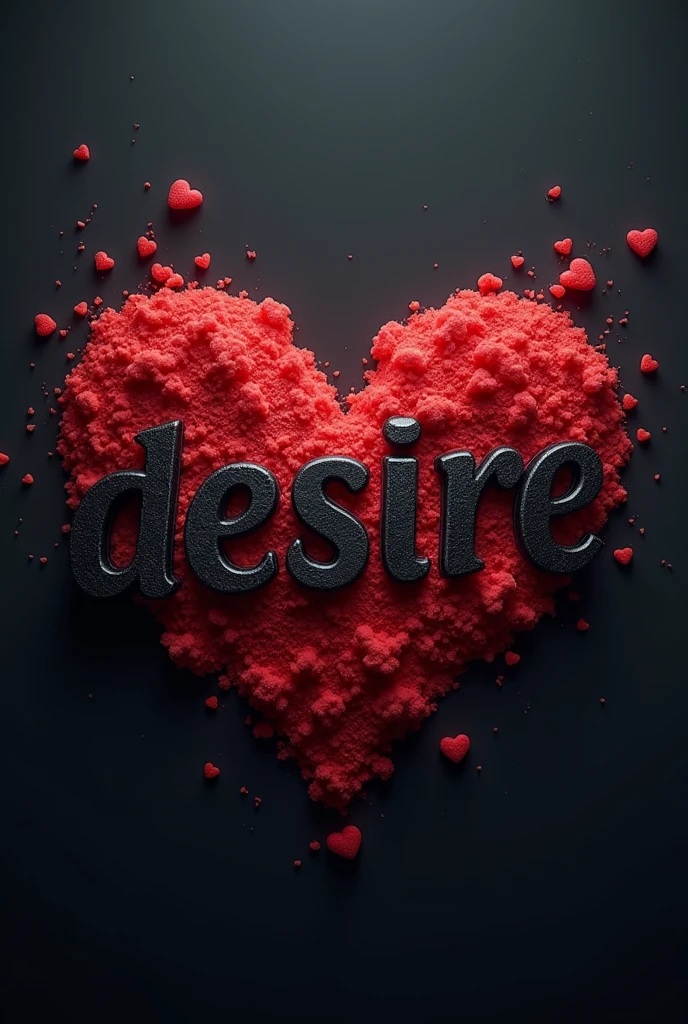 A photo with the word desire written on it