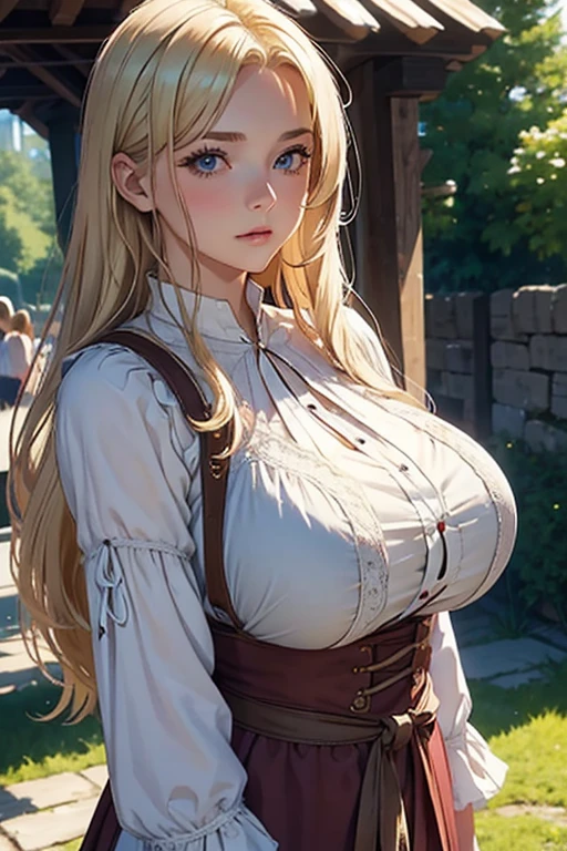 ((highest quality、High resolution))、Portrait、A beautiful woman、Perfect body、Beautiful ample breasts、Long blonde、bangs、Blue and white、Embellished blue sexy dress、skirt、Sexually excited facial expression、Nipples、Love juice、No panties、((Beautiful woman showing pussy、orgasm))、I'm inviting you to have sex、Outdoor Scenery