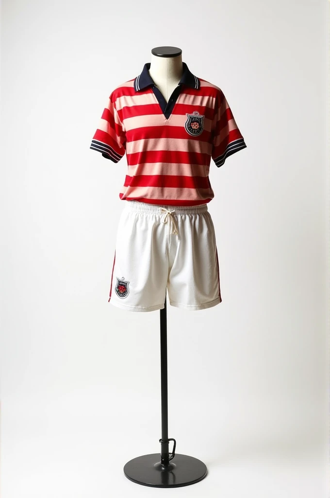 West Germany 1988 home shirt only shirt and shorts presented on a mannequin with a white background