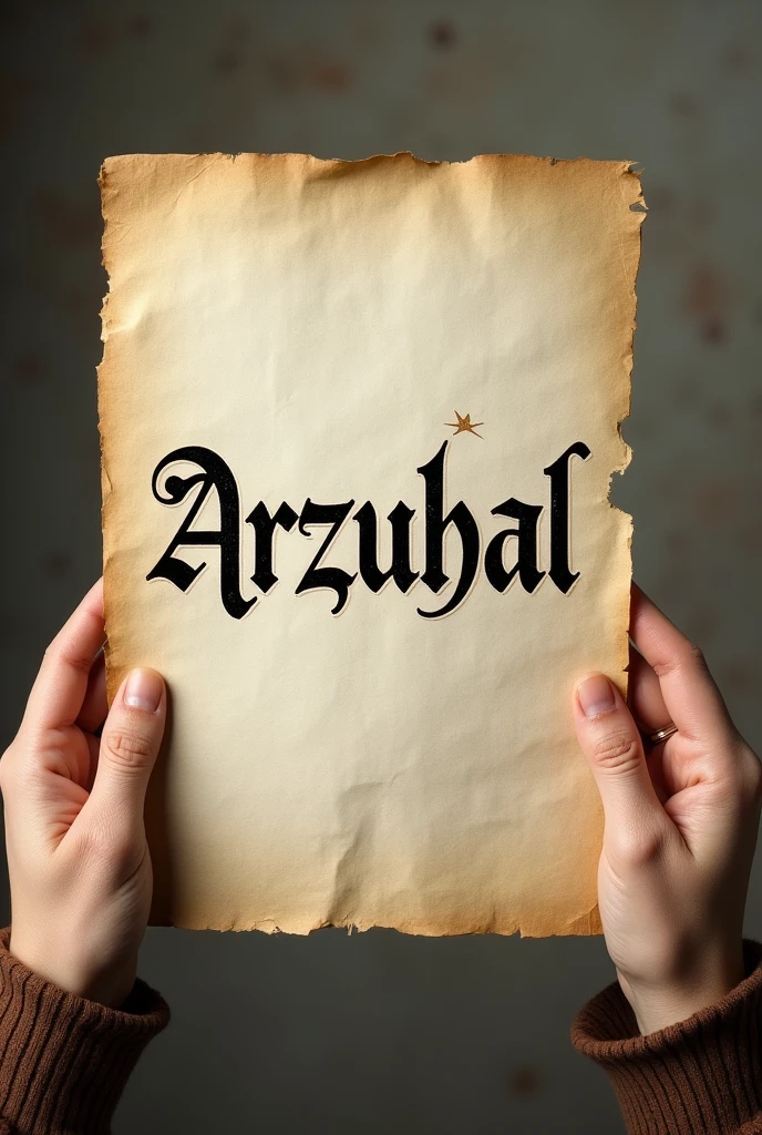 "Arzuhal" a letter with the word written on it 