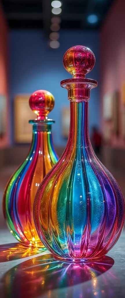 RAINBOW  MUSEUM WITH RAINBOW RESIEN GLASS VASES AND RAINBOW STAIRAN GLASS ART REALISTIC AND FANCY RAINBOW ART CANVAS HANGED UP IN A GALLERY IN THE MUSEUM OF FANCY ART AND PROFESSINAL WITH MASTERPIECES OF MAGIC BEAUTY IN REAINBOW FIGURINES 
#HD #MOVIE #SCRIPTURE #HIGHMATNANTICE #RAINBOWPURFUMEBOTTLESLIKEPOSTIONBOTTLES #MAGIC #AMAZING #FANTSYFANTASY #WITCHY #SPIRTUAL #POTIONBOTTLES #PURFUME

