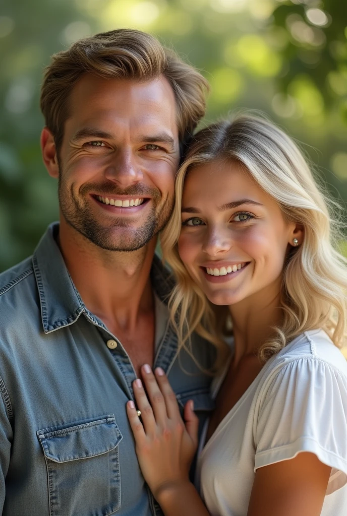 Actor Henry Cavill with his young adult blonde daughter 