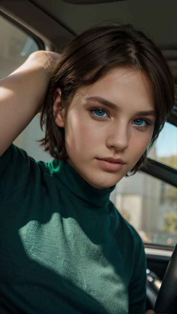 Gantlman, short dark blond hair, green blue eyes, 22 years old