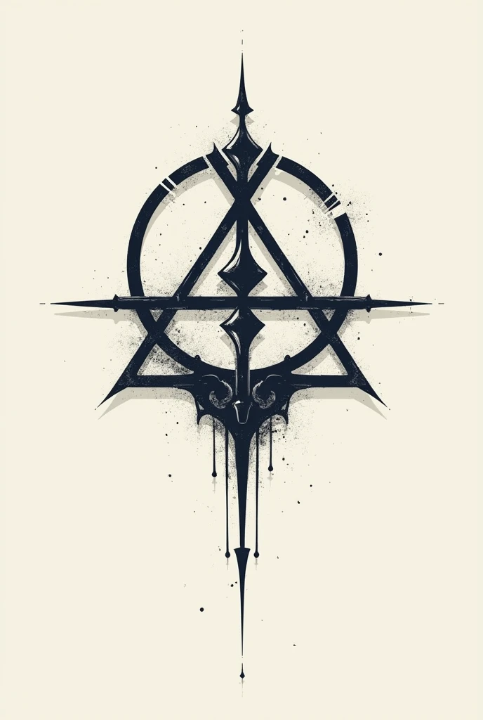 Design a simple image with an alchemical sign that has all the meanings of salt, death, and justice
