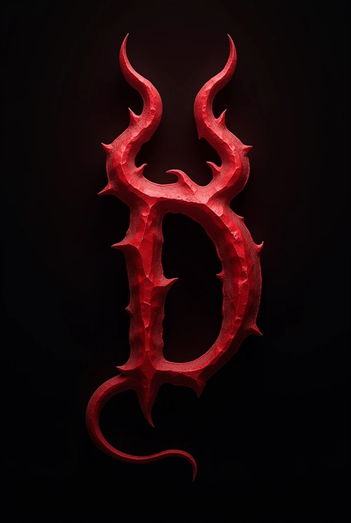 (logo design) sexy evil logo, a sexual striking red letter D, menacing demon horns, and a sinuous tail extending from the base, dynamic and bold, emphasizing a dark theme, glossy finish, high-resolution, creating an impression of malevolence and power. No background. 