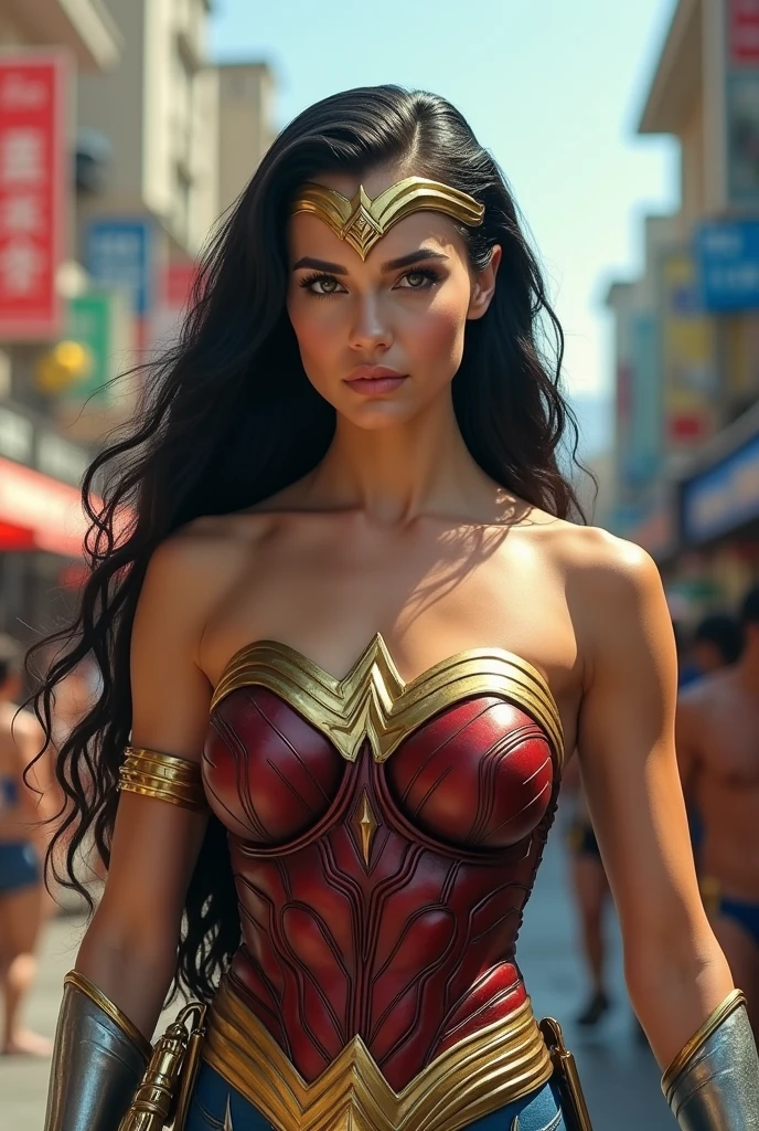 A funny image of wonder woman but bald