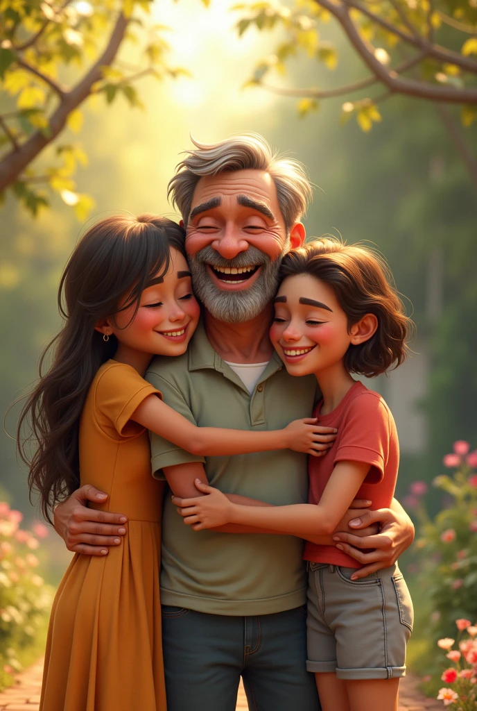 Create a happy father's day image and put the name of a person named Rodrigo