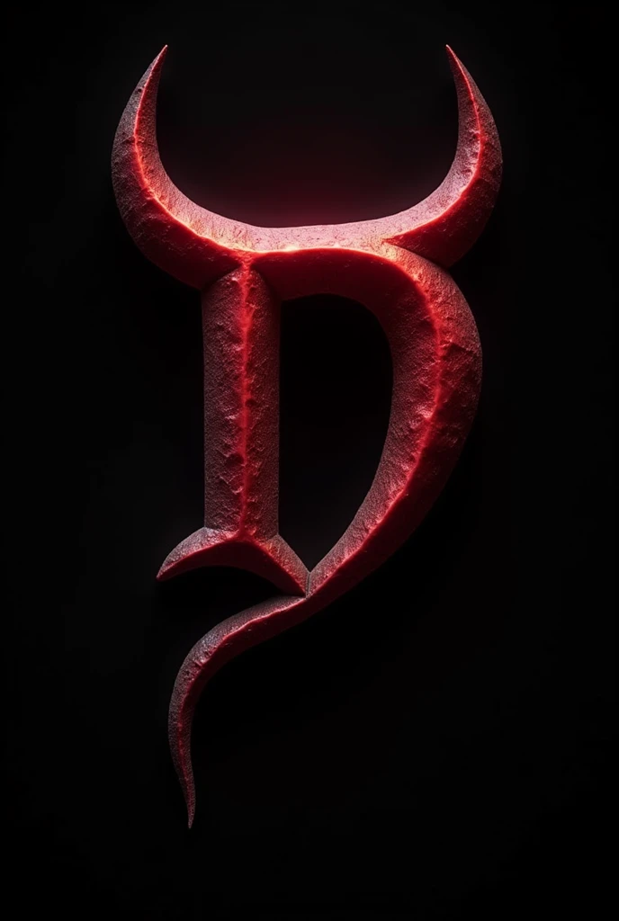 (logo design) sexy evil logo, a sexual striking red letter D, menacing demon horns, and a sinuous tail extending from the base, dynamic and bold, emphasizing a dark theme, glossy finish, high-resolution, creating an impression of malevolence and power. No background.