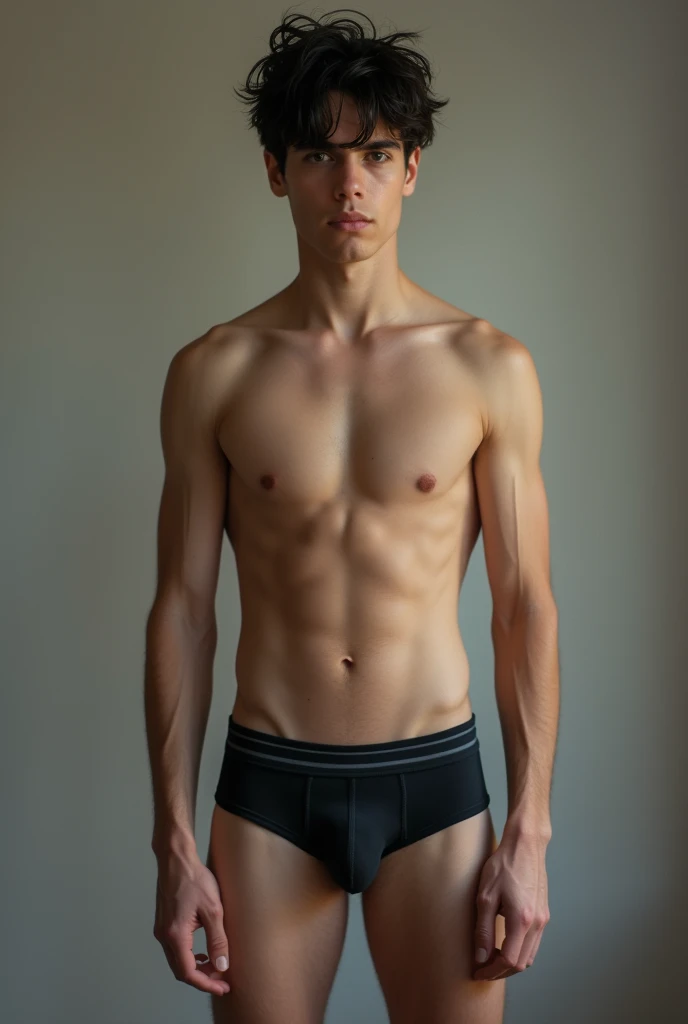 A picture of a boy in tight boxers